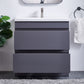 Gray Modern Free-standing 2 Drawers Single Bathroom Vanity Set