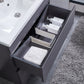 Gray Modern Free-standing 2 Drawers Single Bathroom Vanity Set