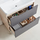 Gray Modern Free-standing 2 Drawers Single Bathroom Vanity Set