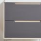 Gray Modern Free-standing 2 Drawers Single Bathroom Vanity Set