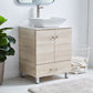 Khaki Modern Free-standing 2 Doors Single Bathroom Vanity Set