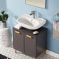 Brown Modern Free-standing 2 Doors Single Bathroom Vanity Set