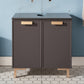 Brown Modern Free-standing 2 Doors Single Bathroom Vanity Set