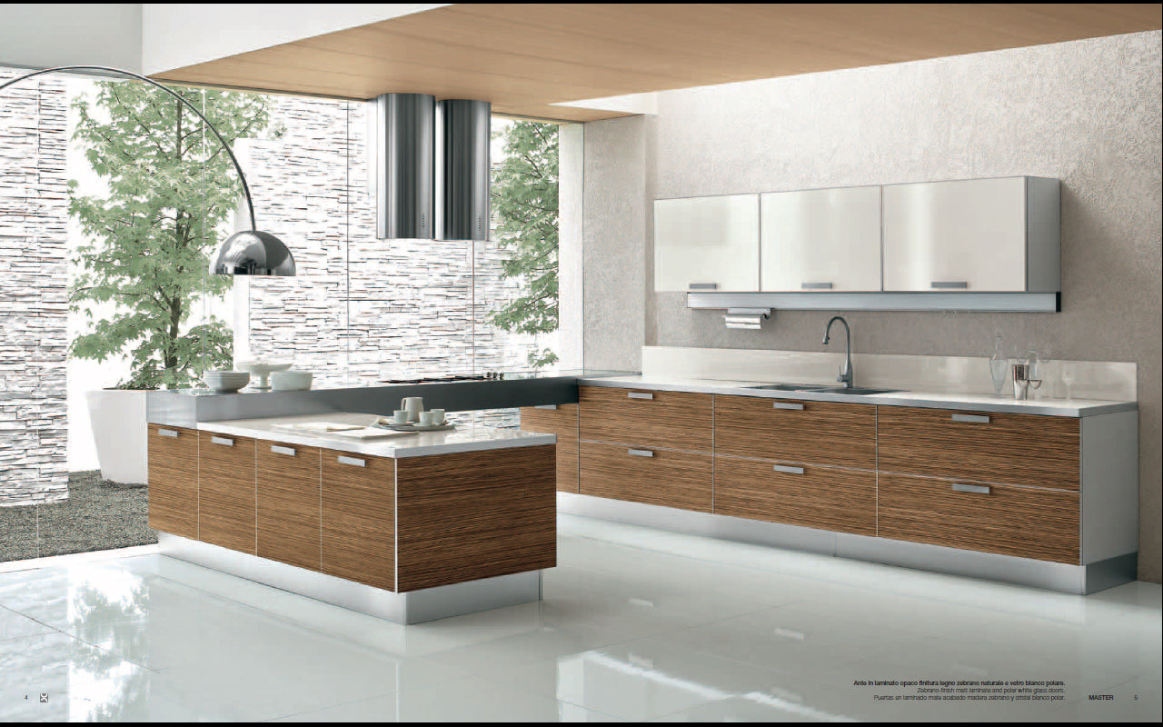 Brown Melamine I shape kitchen cabinet