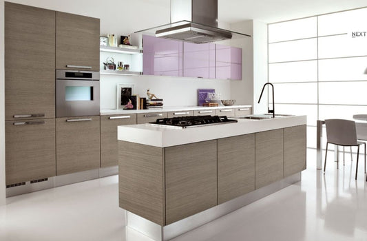 Brown Melamine I shape kitchen cabinet